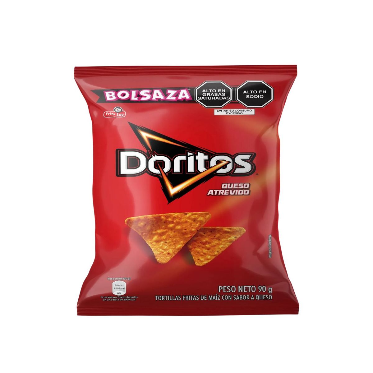 DORITOS - Snack Doritos Queso Atrevido Bolsa 90 g