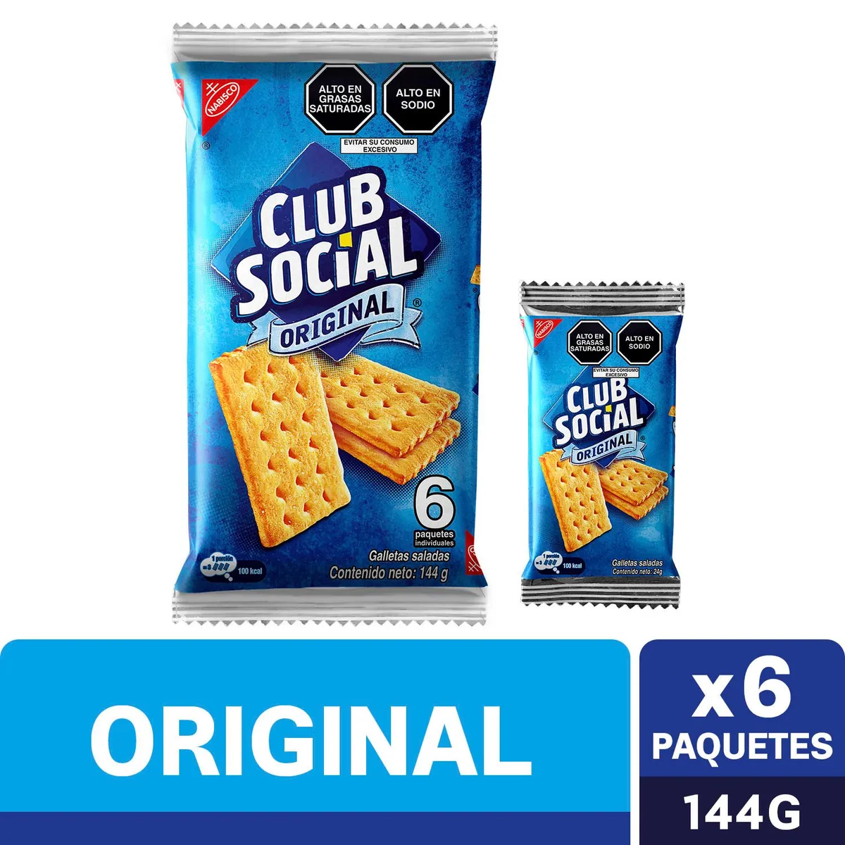 CLUB SOCIAL - Galleta Club Social Regular Sixpack 144 g