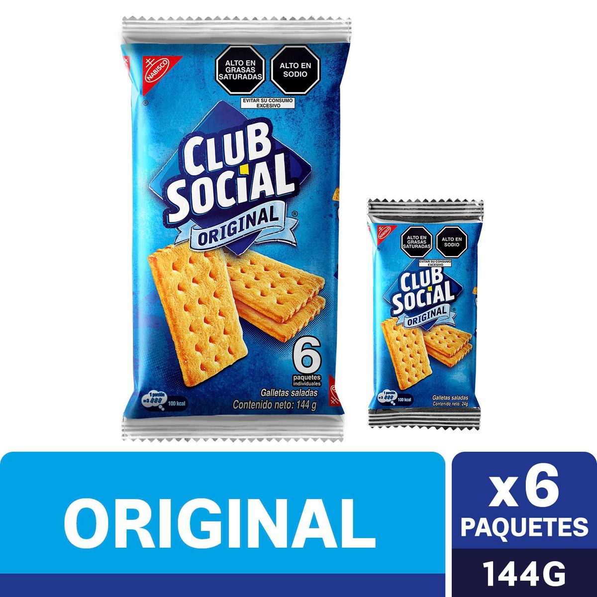 CLUB SOCIAL - Galleta Club Social Regular Sixpack 144 g