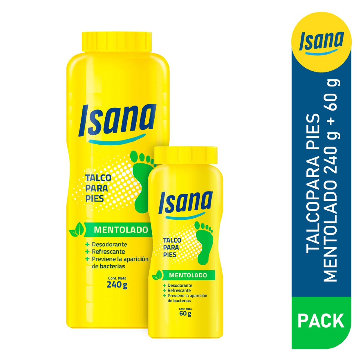 ISANA - Pack Talco Mentolado Isana 240 g + 60 g
