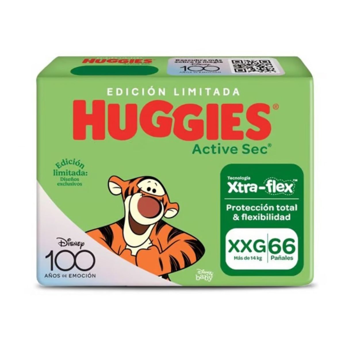 HUGGIES - Pañales Huggies Active Sec Xtra Flex Talla XXG Empaque 66 Und