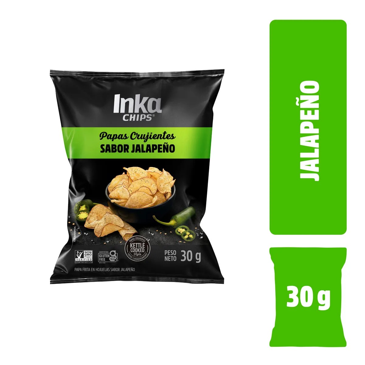 INKA CHIPS - Papa Inka Chips Jalapeño Bolsa 33 g
