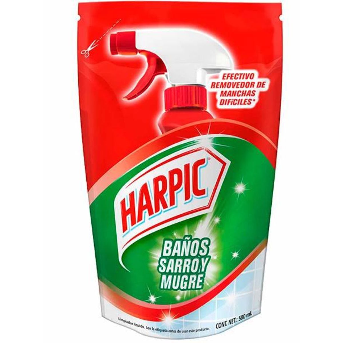 HARPIC - Limpiador Líquido Baños Harpic Antisarro y Mugre Doypack 500 mL