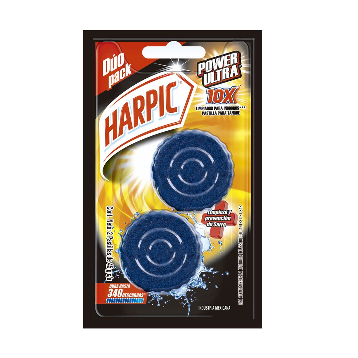 HARPIC - Desinfectante de Baño en Pastilla Harpic 10X Power Ultra Empaque 2 Und