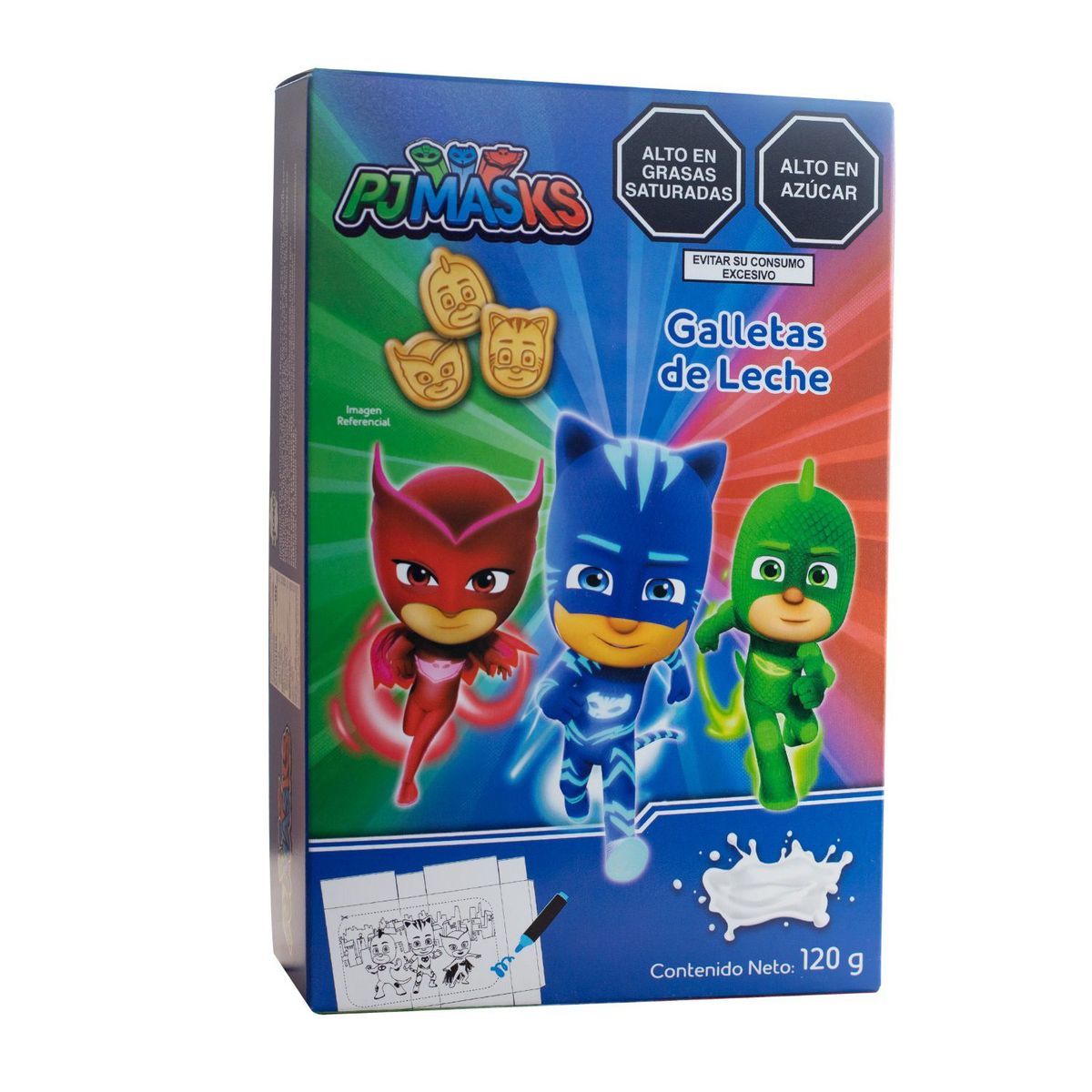 PJ MASKS - Galleta Leche PJ Masks Empaque 120 g