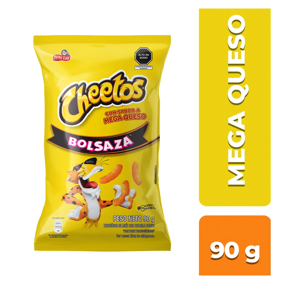 CHEETOS - Snack de Maíz Cheetos Mega Queso Bolsa 90 g