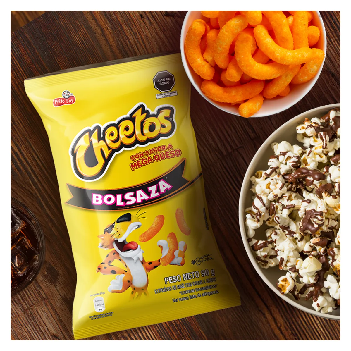 CHEETOS - Snack de Maíz Cheetos Mega Queso Bolsa 90 g