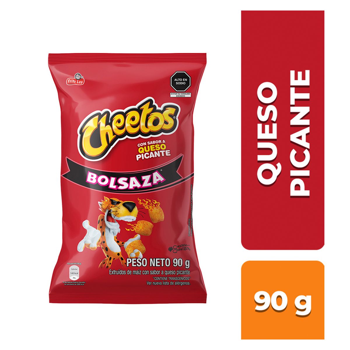 CHEETOS - Snack de Maíz Cheetos Queso Picante Bolsa 90 g