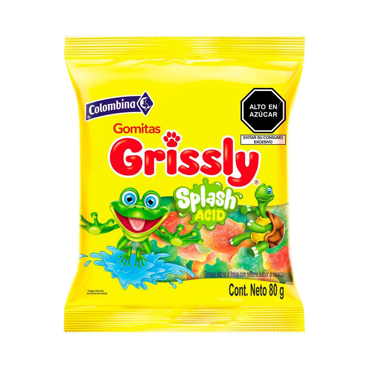 GRISSLY - Gomita Grissly Splash Acid Bolsa 80 g