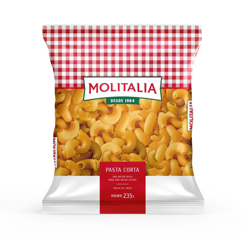 MOLITALIA - Fideo Molitalia Codo Mediano Rayado Bolsa 235 g