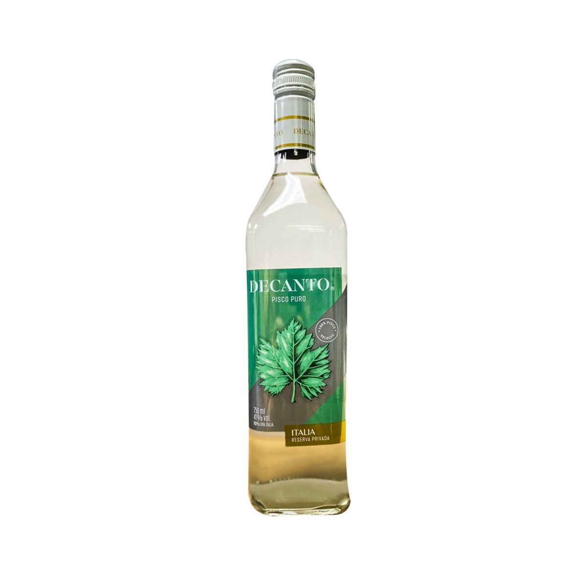 DECANTO - Pisco Puro Quebranta Italia Decanto Botella 750 mL