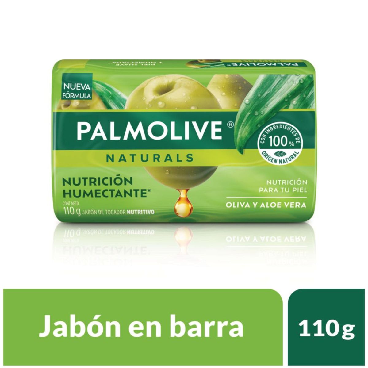 PALMOLIVE - Jabón Palmolive Barra Oliva Aloe Empaque 110 g