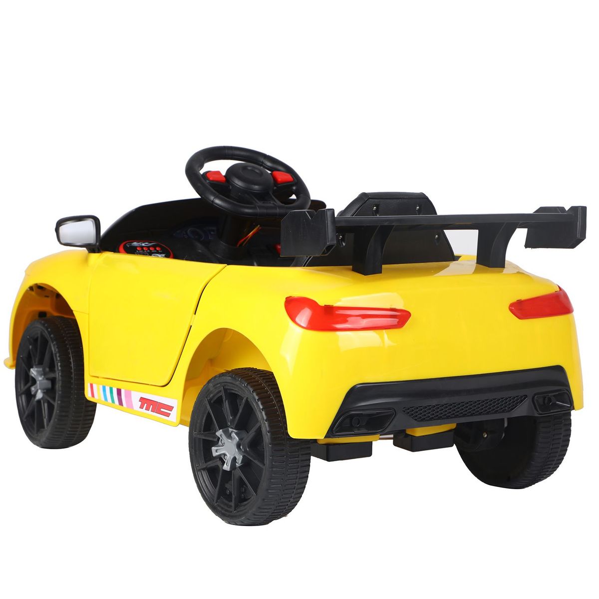 KING BABY - Auto a Batería Luz Música Amarillo 90 cm