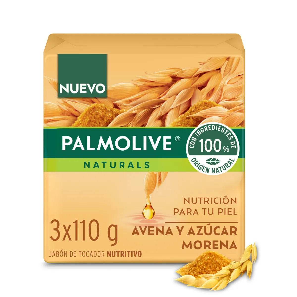 PALMOLIVE - Jabón en Barra Palmolive Avena y Azucar Empaque 3 Und 110 g