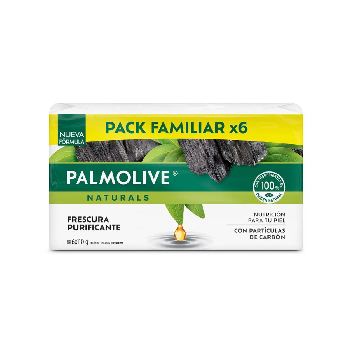 PALMOLIVE - Jabón Palmolive Carbón Empaque 6 Und