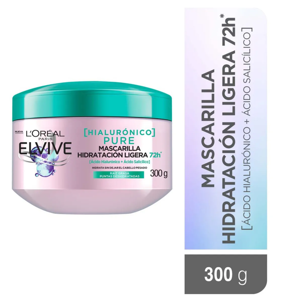 ELVIVE - Mascarilla Capilar Elvive Hialurónico Pure Envase 300 g