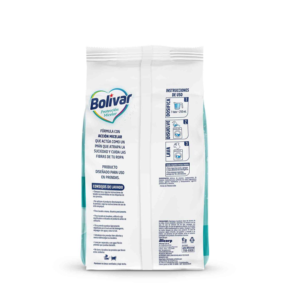 BOLIVAR - Detergente en Polvo Bolívar Protección Micelar Bolsa 750 g
