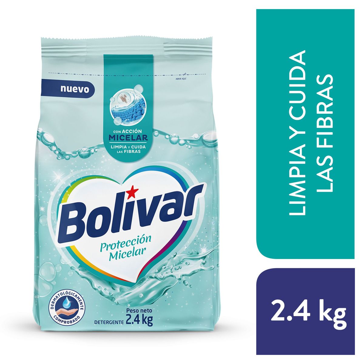 BOLIVAR - Detergente en Polvo Bolívar Protección Micelar Bolsa 2.4 Kg