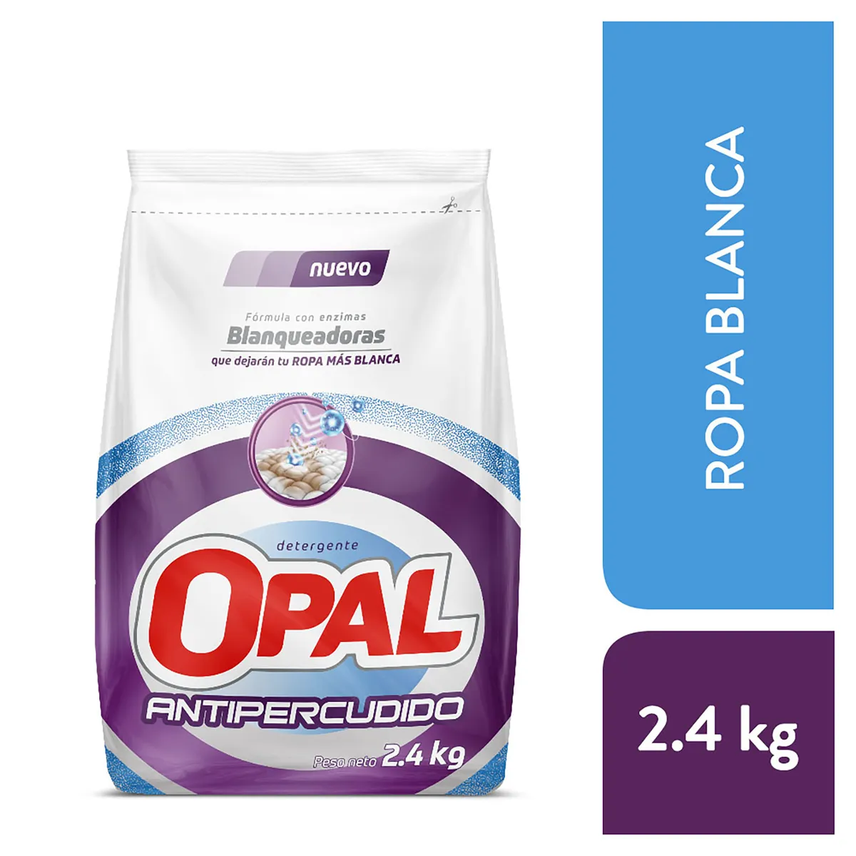 OPAL - Detergente en Polvo Opal Antipercudido Bolsa 2.4 Kg