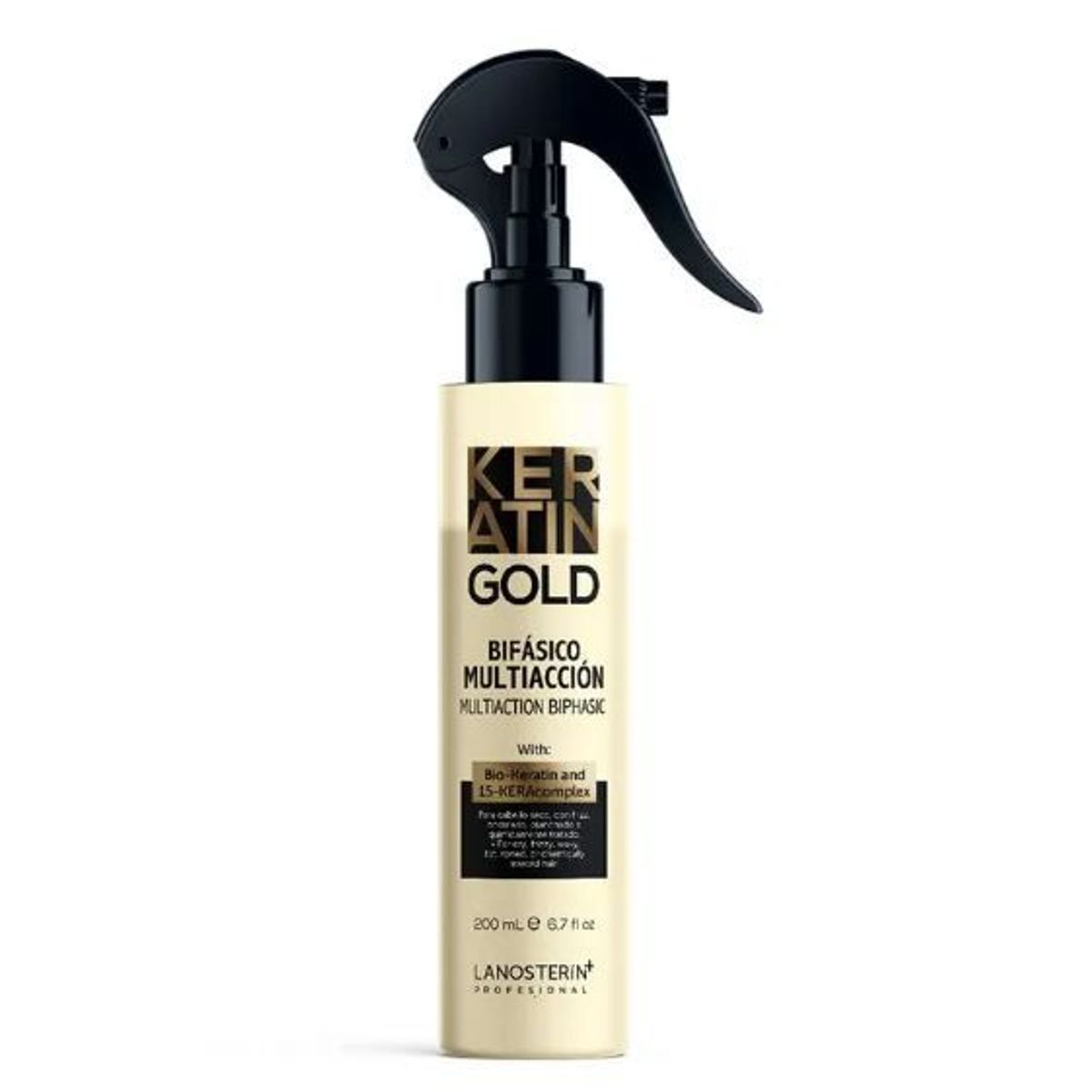 KERATIN GOLD - Tratamiento Capilar Keratin Gold Bifásico Multiacción Envase 200 mL