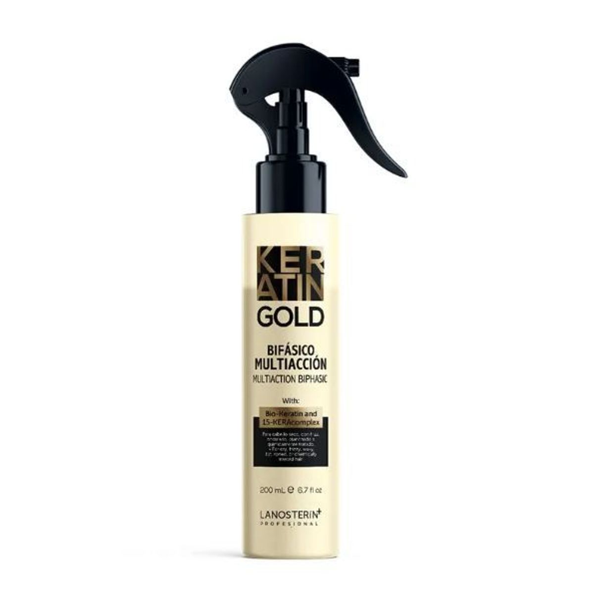 KERATIN GOLD - Tratamiento Capilar Keratin Gold Bifásico Multiacción Envase 200 mL