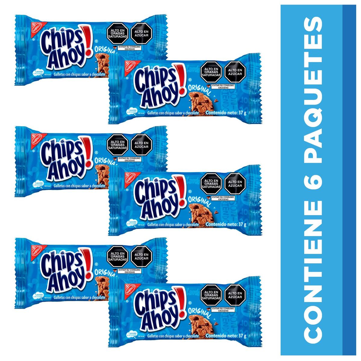 CHIPS AHOY - Galleta Chips Ahoy Sixpack 222 g