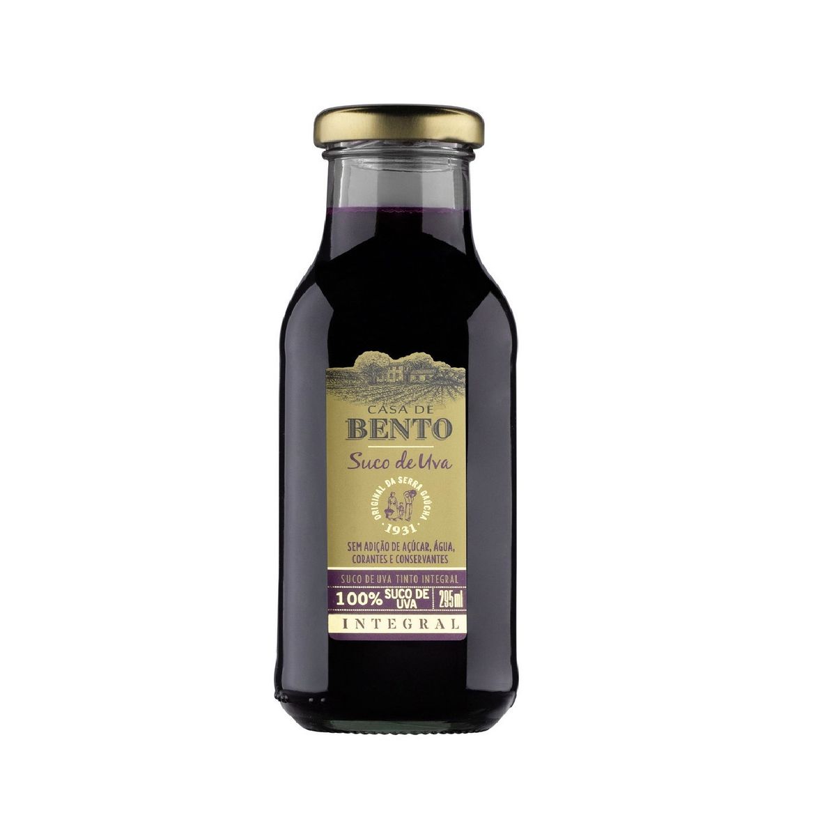 CASA DE BENTO - Jugo de Uva Casa de Bento Pasteurizada Botella 295 mL