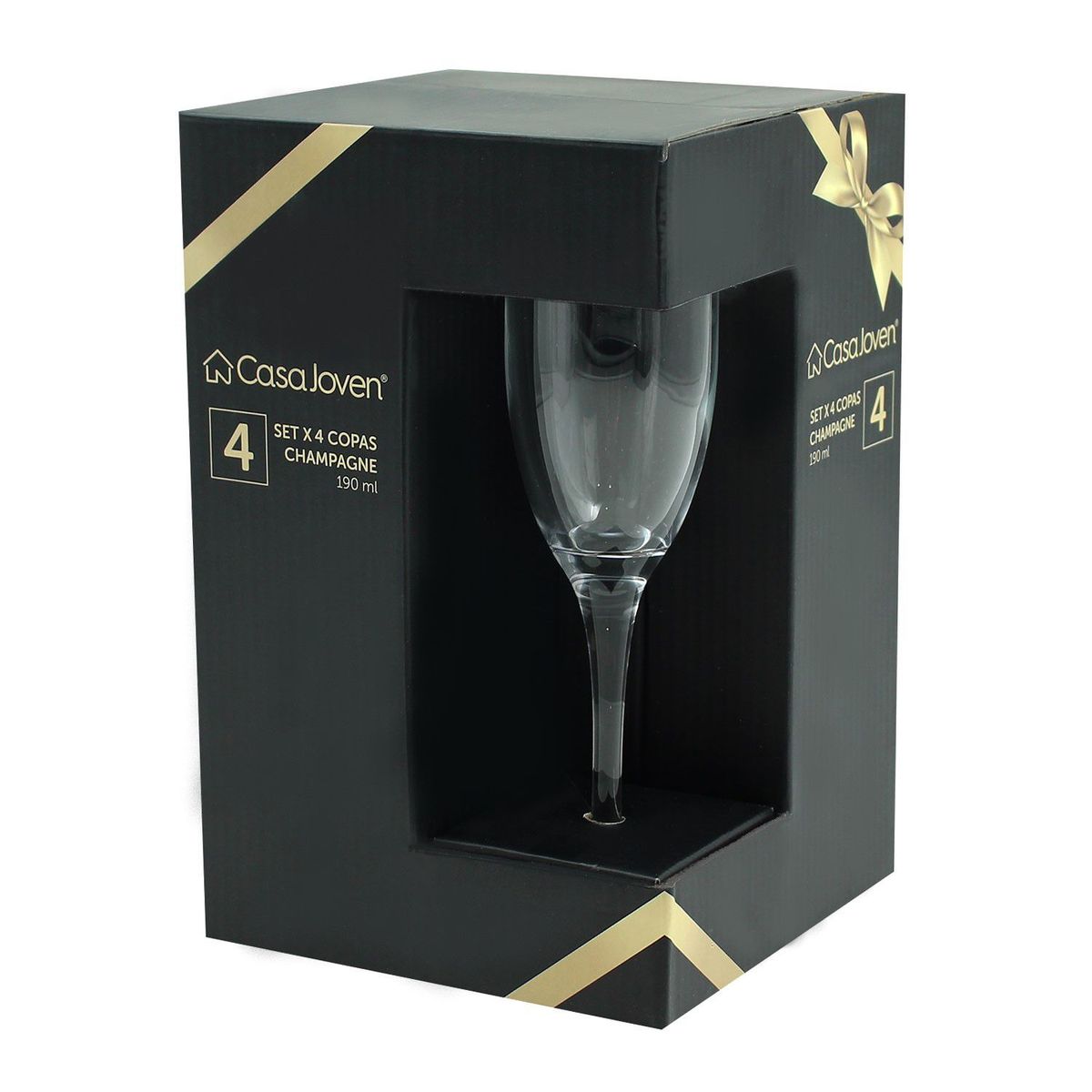 Casa Joven - Set de Copas Champagne 4 Piezas