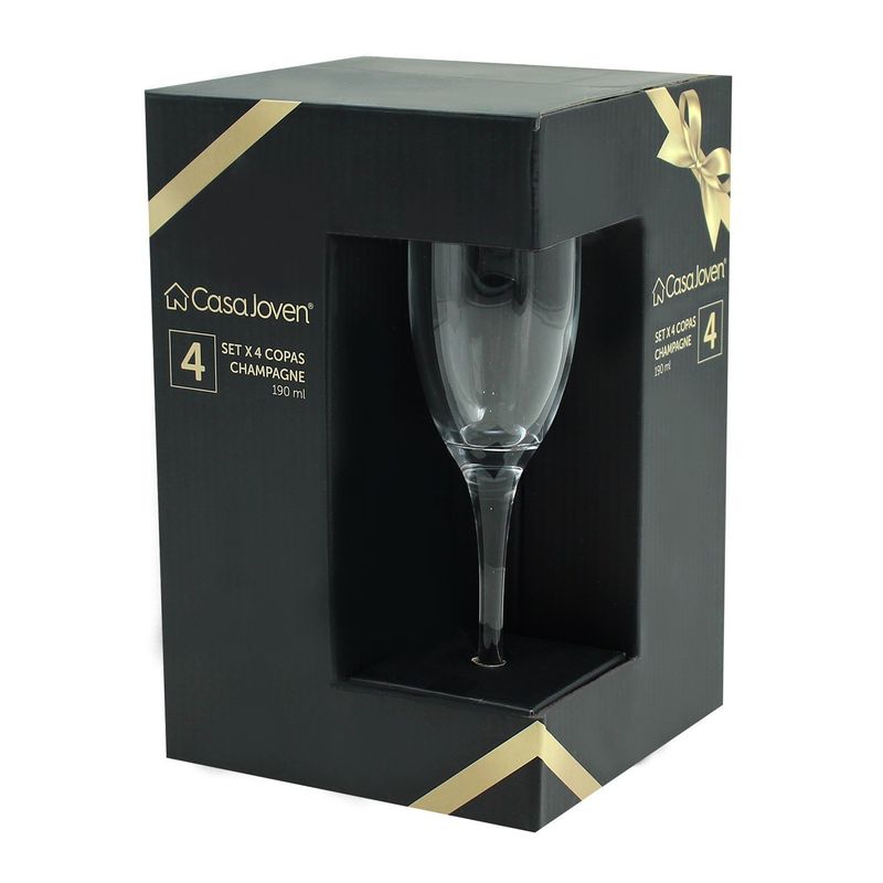 CASA JOVEN - SET X4 COPAS CHAMPAGNE