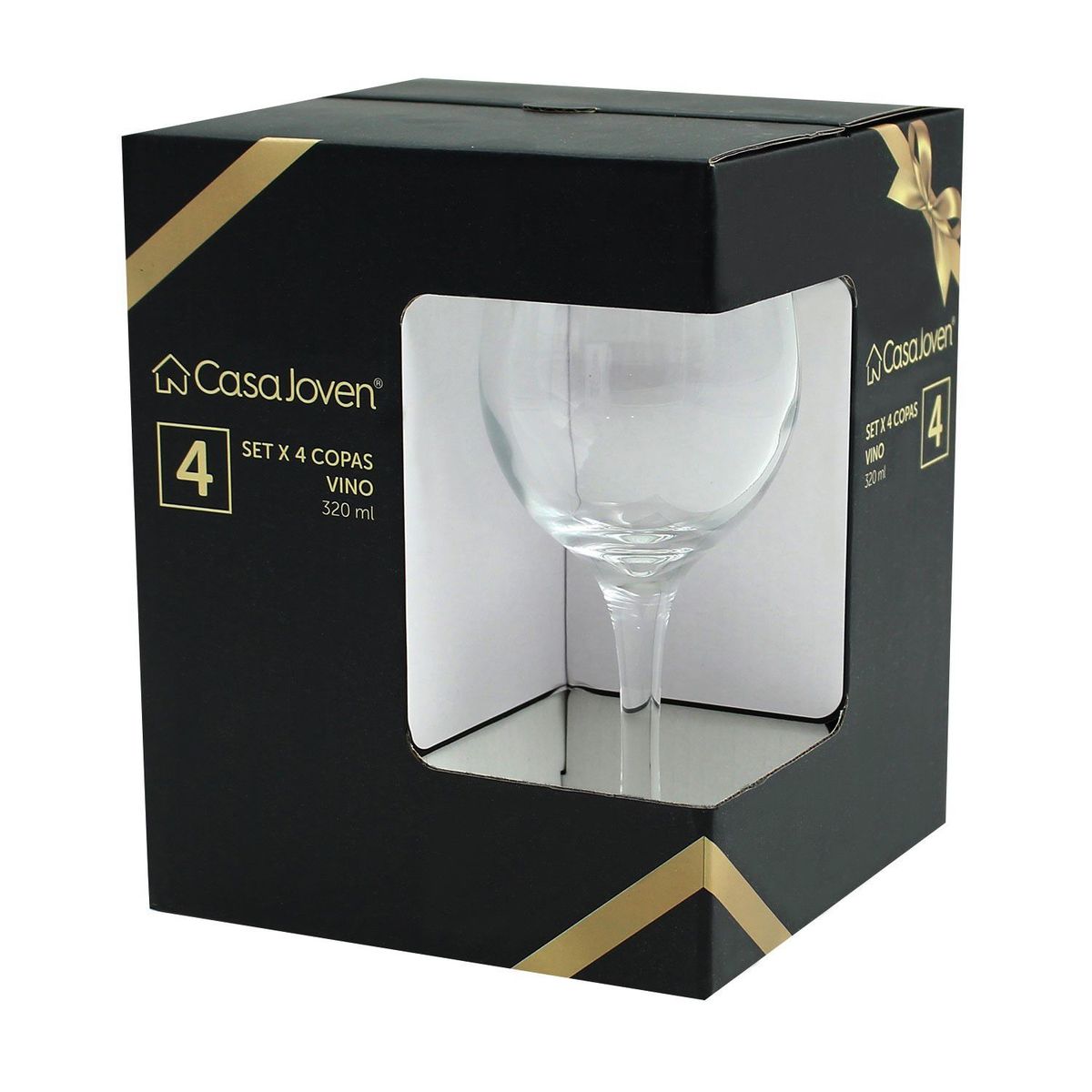 Casa Joven - Set de Copas Vino x 4 Piezas Casa Joven