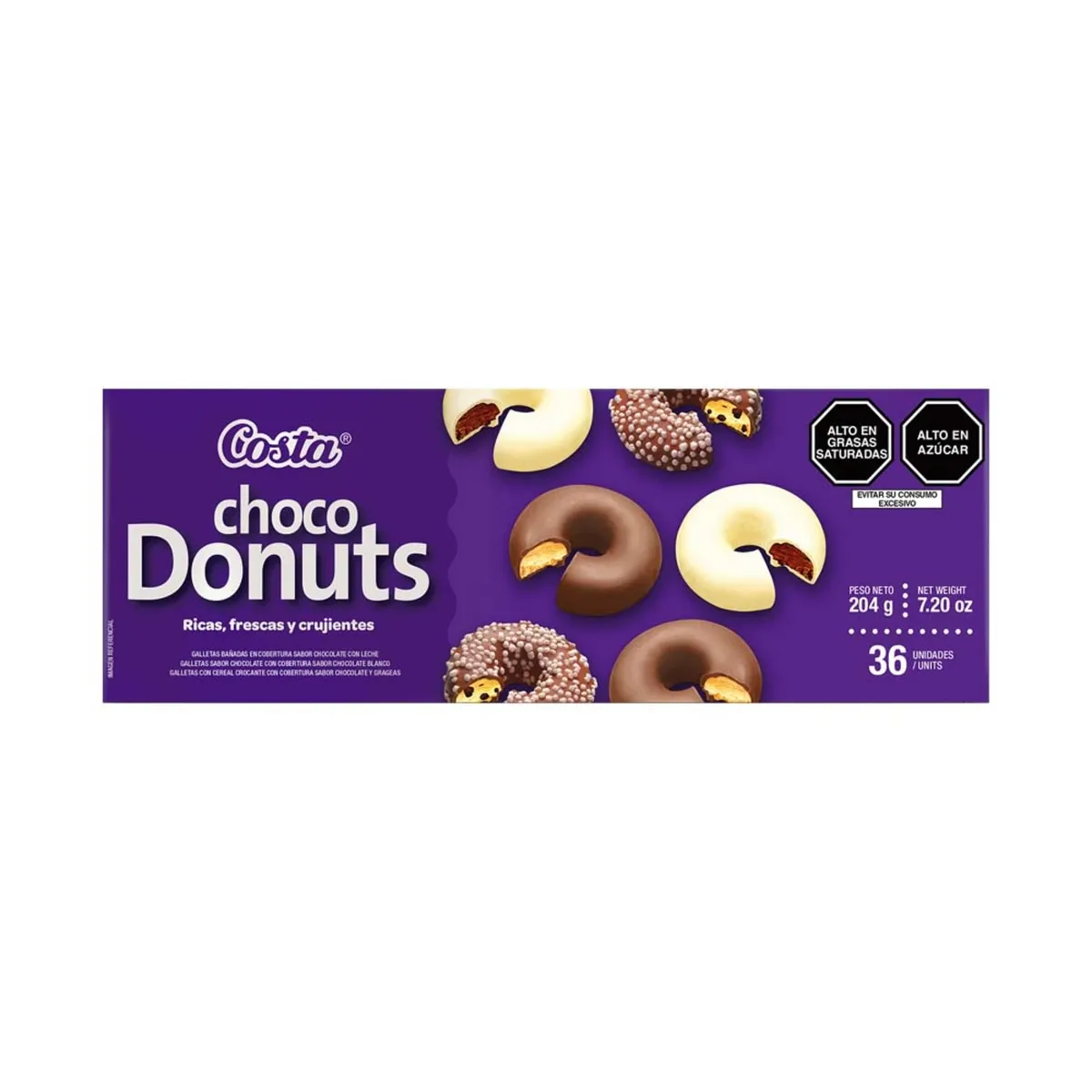 COSTA - Galleta Costa Choco Donuts Caja 36 Und