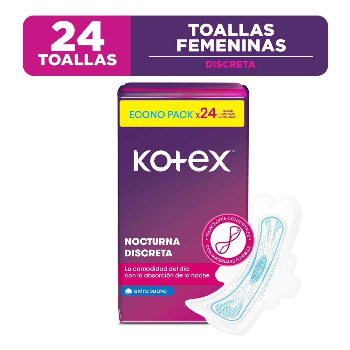 KOTEX - Toalla Higiénica Kotex Nocturna Ultrafina Empaque 24 und