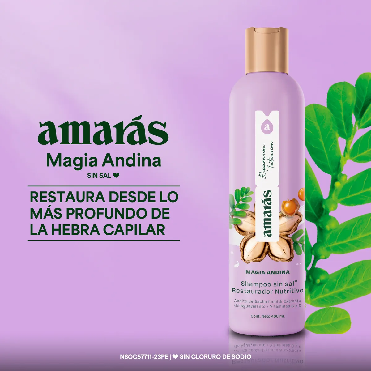 AMARAS - Shampoo Amarás Magia Andina Envase 400 mL