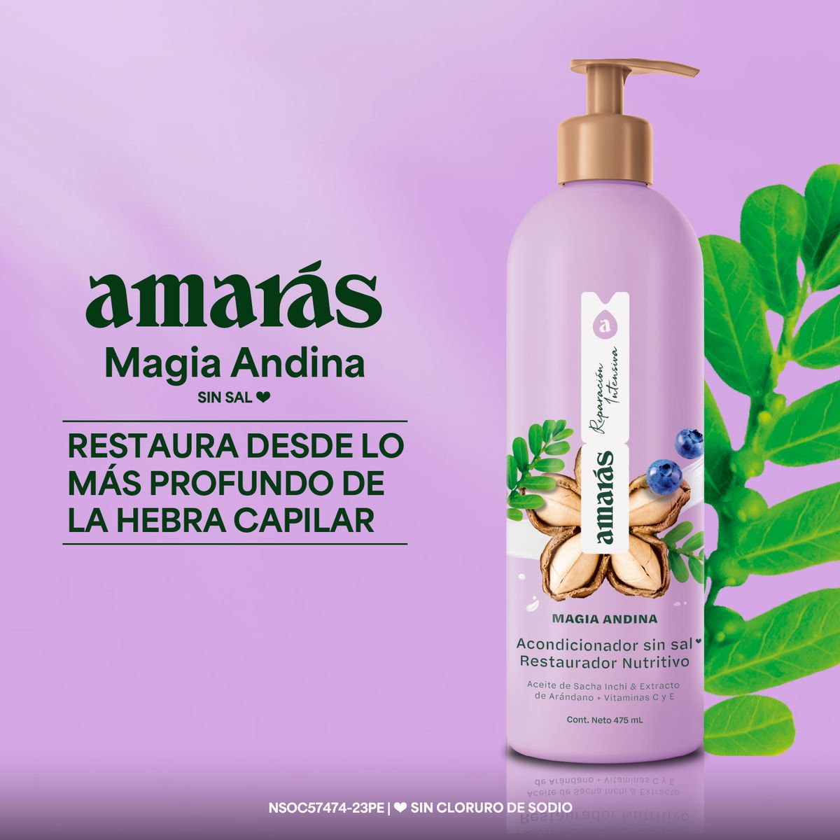 AMARAS - Acondicionador Amarás Magia Andina Envase 475 mL
