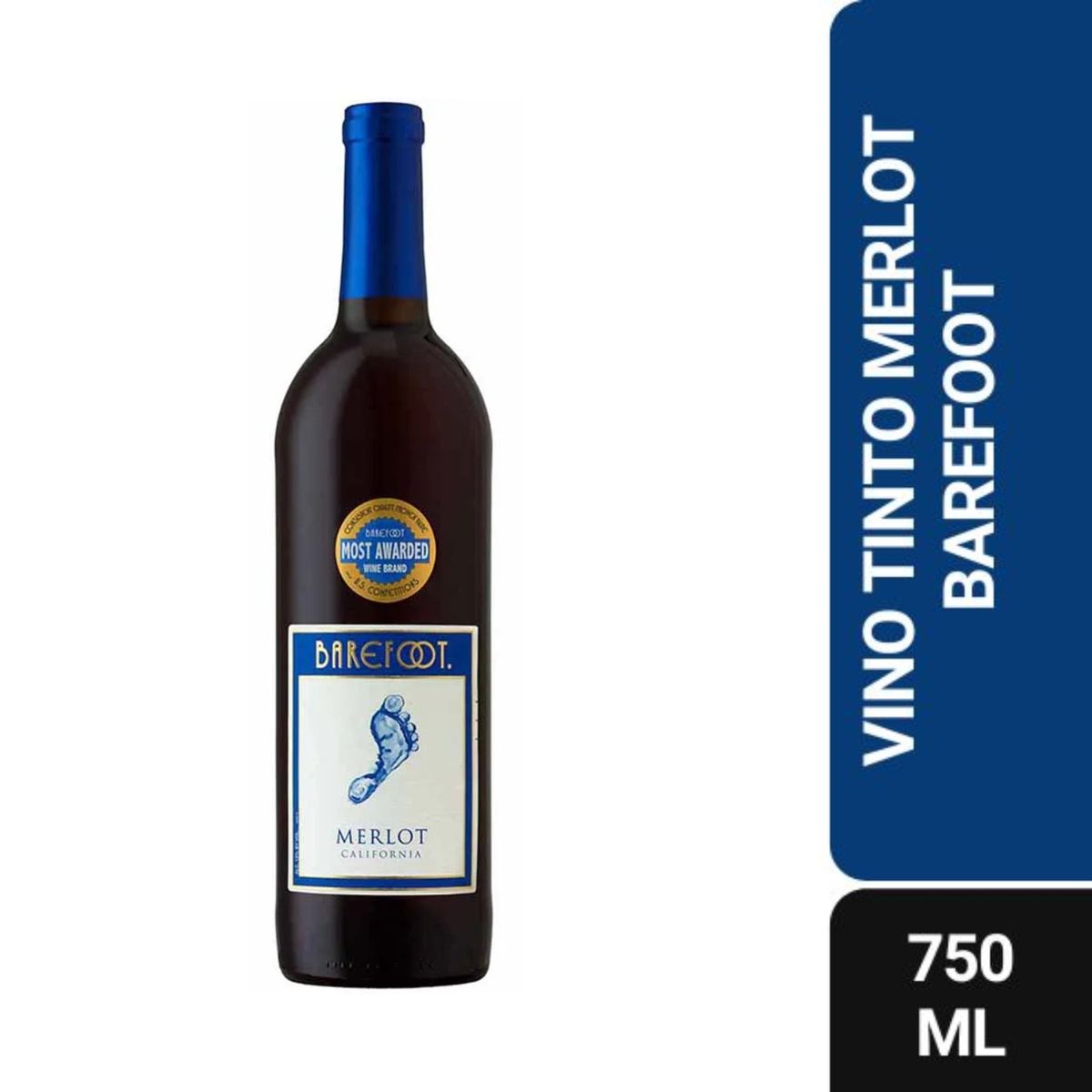 BAREFOOT - Vino Tinto Merlot Barefoot Botella 750 mL