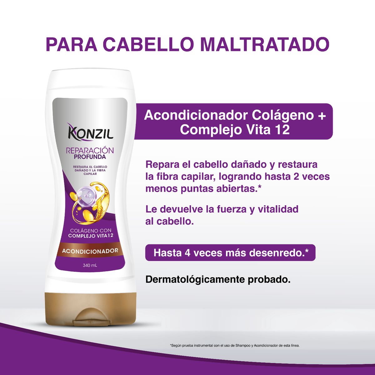 KONZIL - Acondicionador con Colágeno y Vitaminas Konzil Envase 340 mL