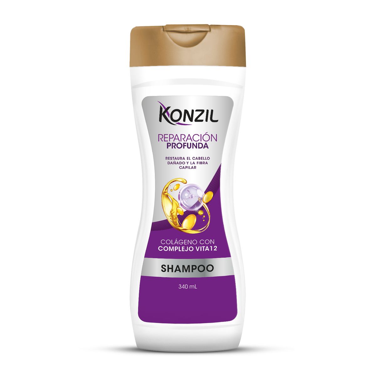 KONZIL - Shampoo Colágeno + Vit 12 Konzil Botella 340 mL