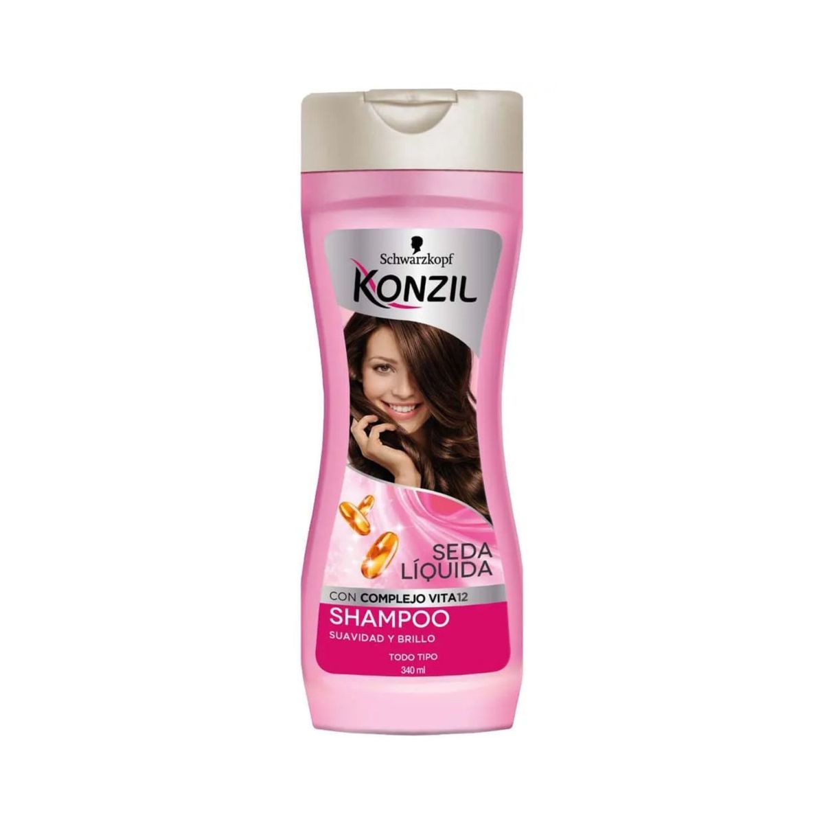 KONZIL - Shampoo Seda Líquido con Vitaminas 12 Konzil Botella 340 mL