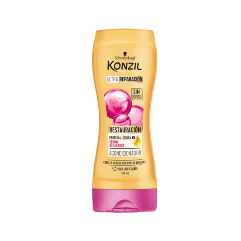 KONZIL - Acondicionador Konzil Ultra Reparación Restauración Envase 340 mL