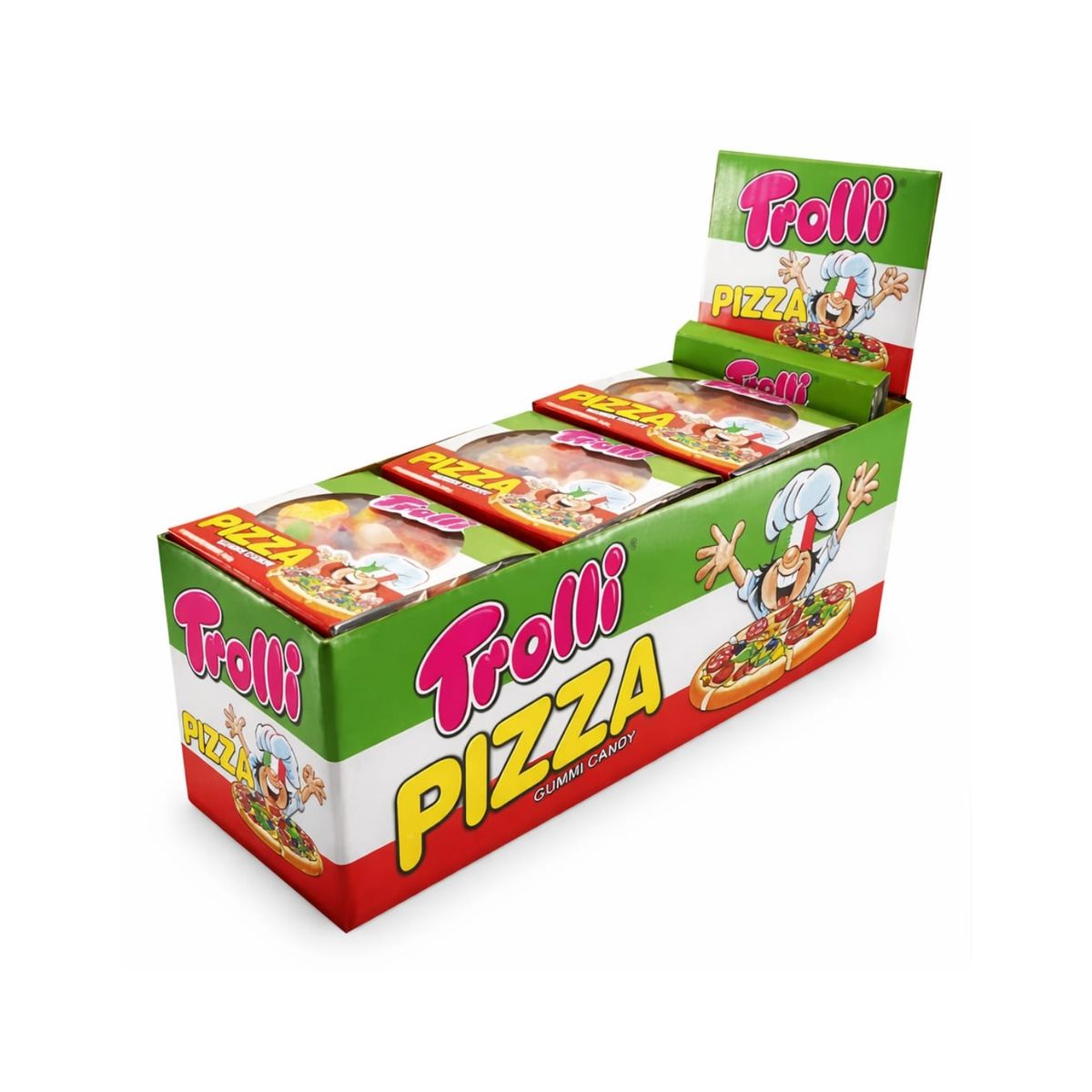TROLLI - Gomitas Trolli Gummi Pizza Display 24 Und