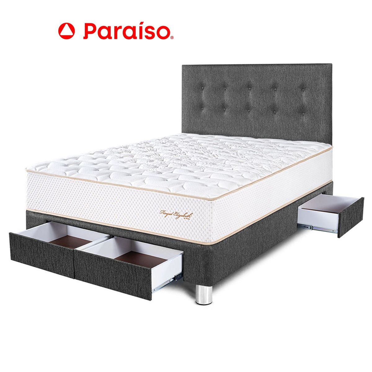 PARAISO - Dormitorio Royal Elizab Caj 2P Gris