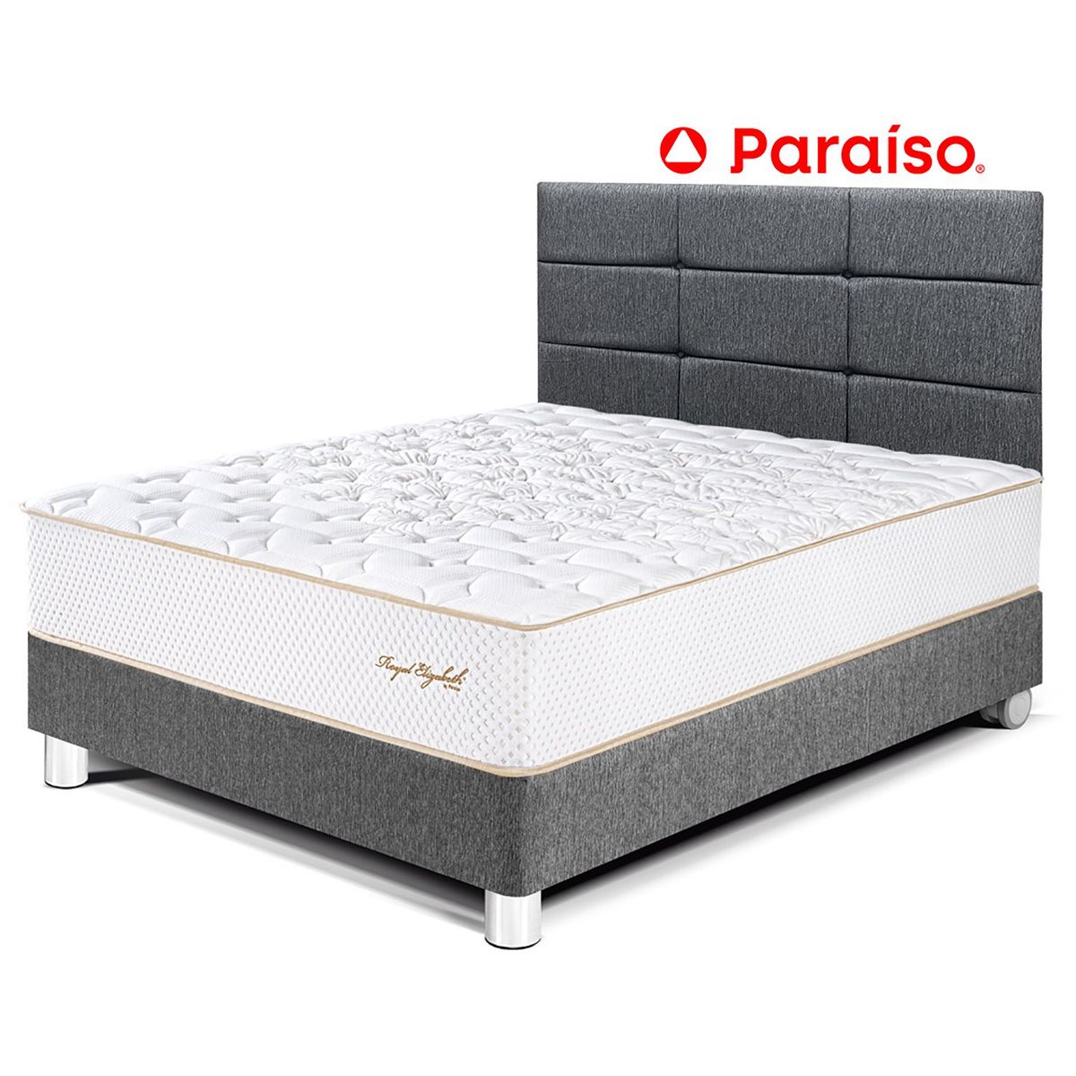 PARAISO - Dormitorio Royal Elizab 1.5Plz Cab Blks Gris