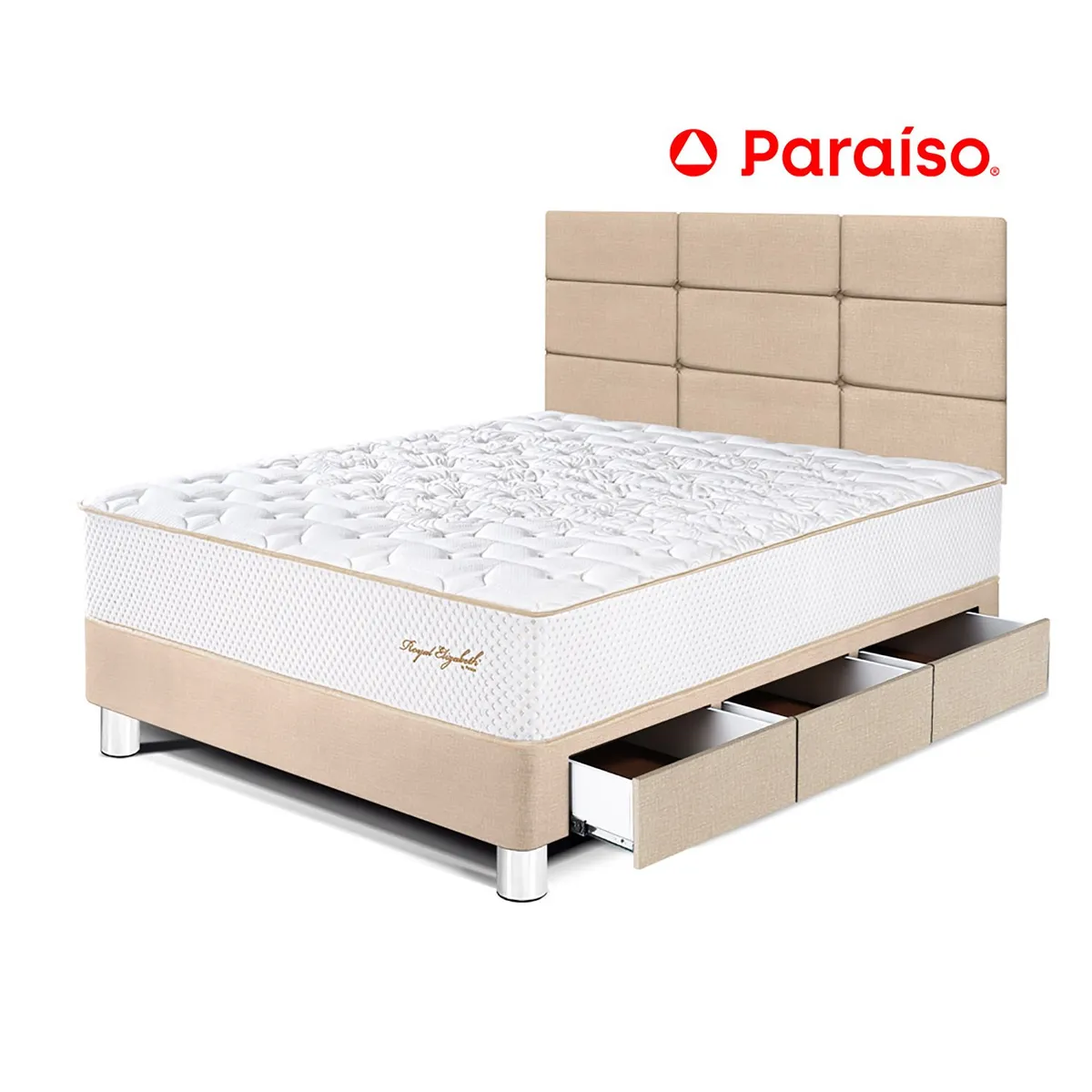 PARAISO - Dormitorio Royal Elizab Caj 1.5P Cab Blks Cham