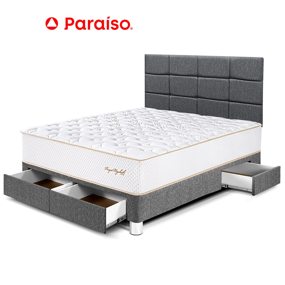PARAISO - Dormitorio Royal Elizab Caj 2P Cab Blks Gris