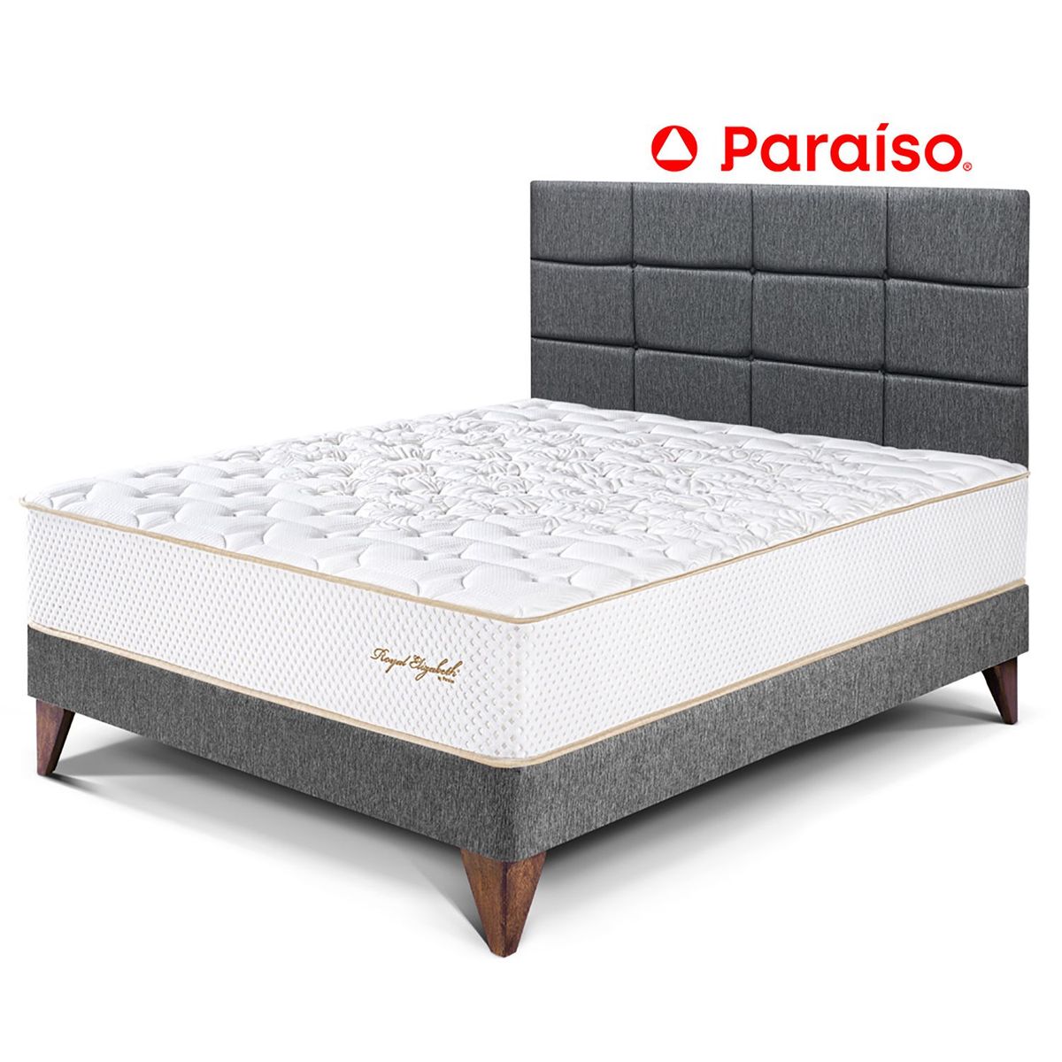 PARAISO - Dormitorio Eur Royal Elizab 2P Cab Blks Gris