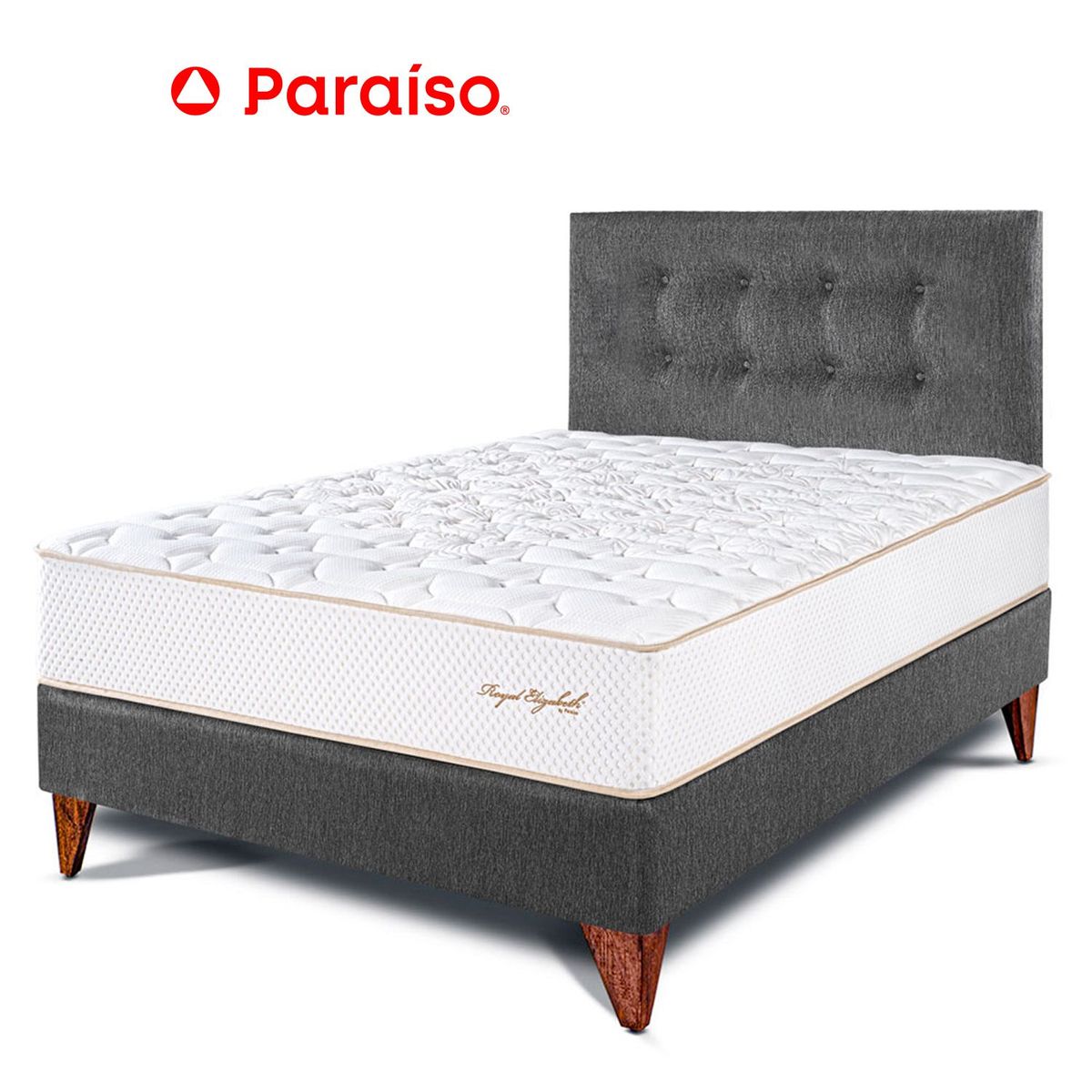 PARAISO - Dormitorio Eur Royal Elizab 1.5P Gris