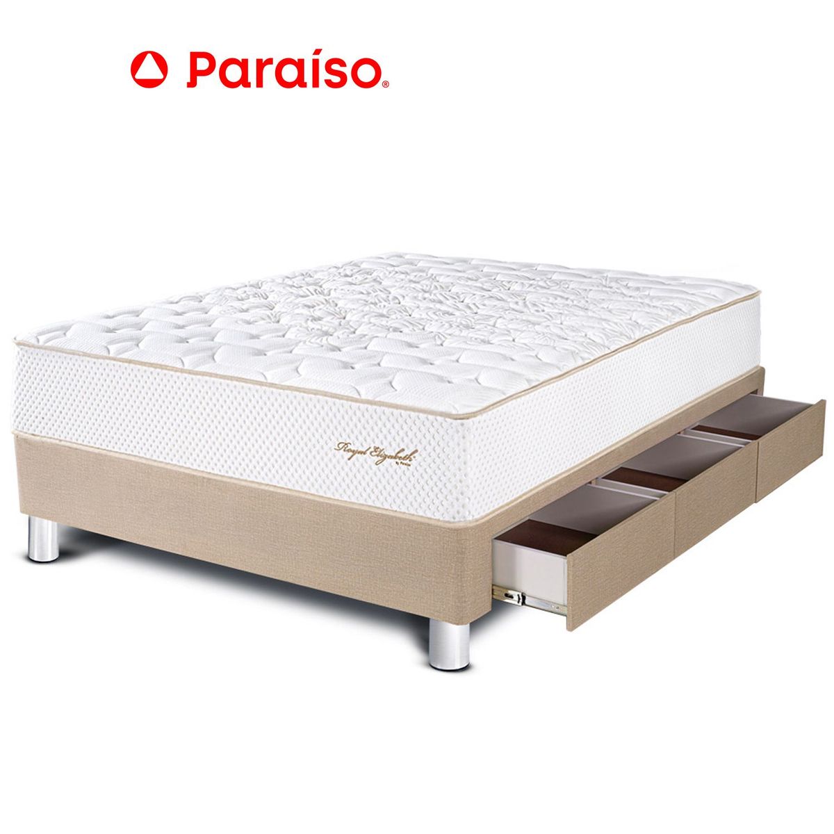 PARAISO - Cama Royal Elizab Caj 1.5P Cham