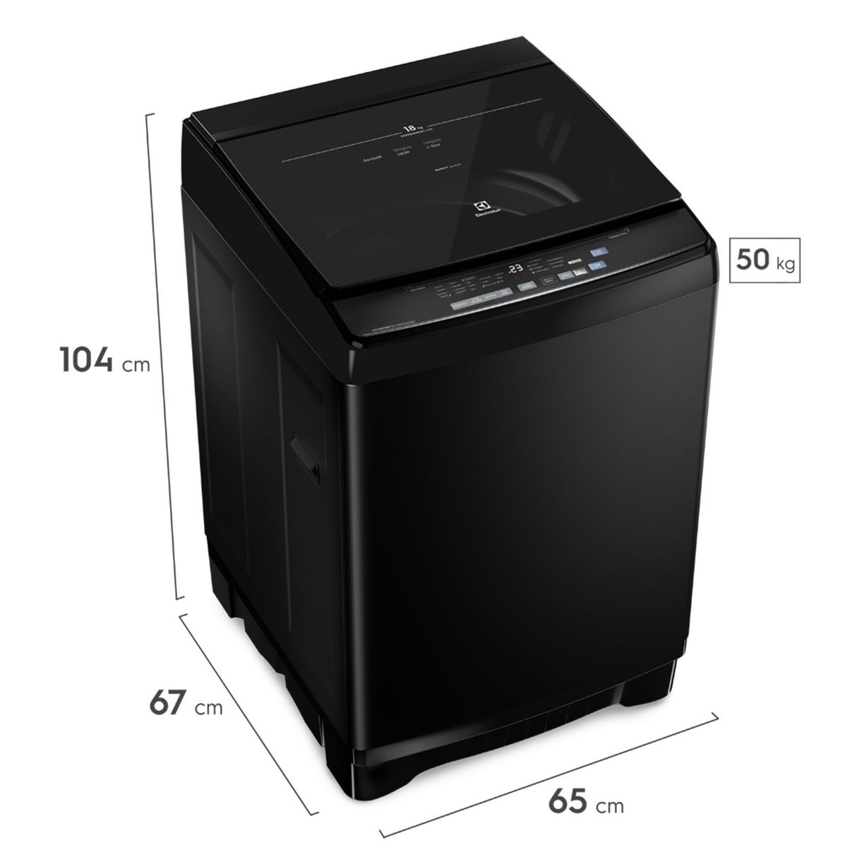 ELECTROLUX - Lavadora Inverter 18 Kg Negro
