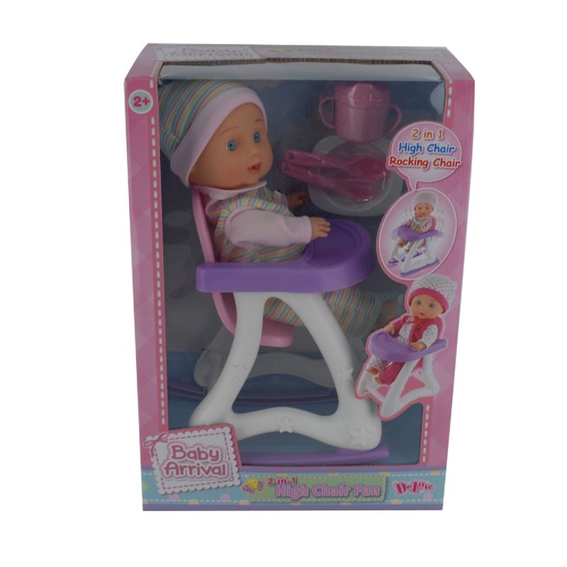 DELUXE - Muñeca con Silla Mecedora 30 cm