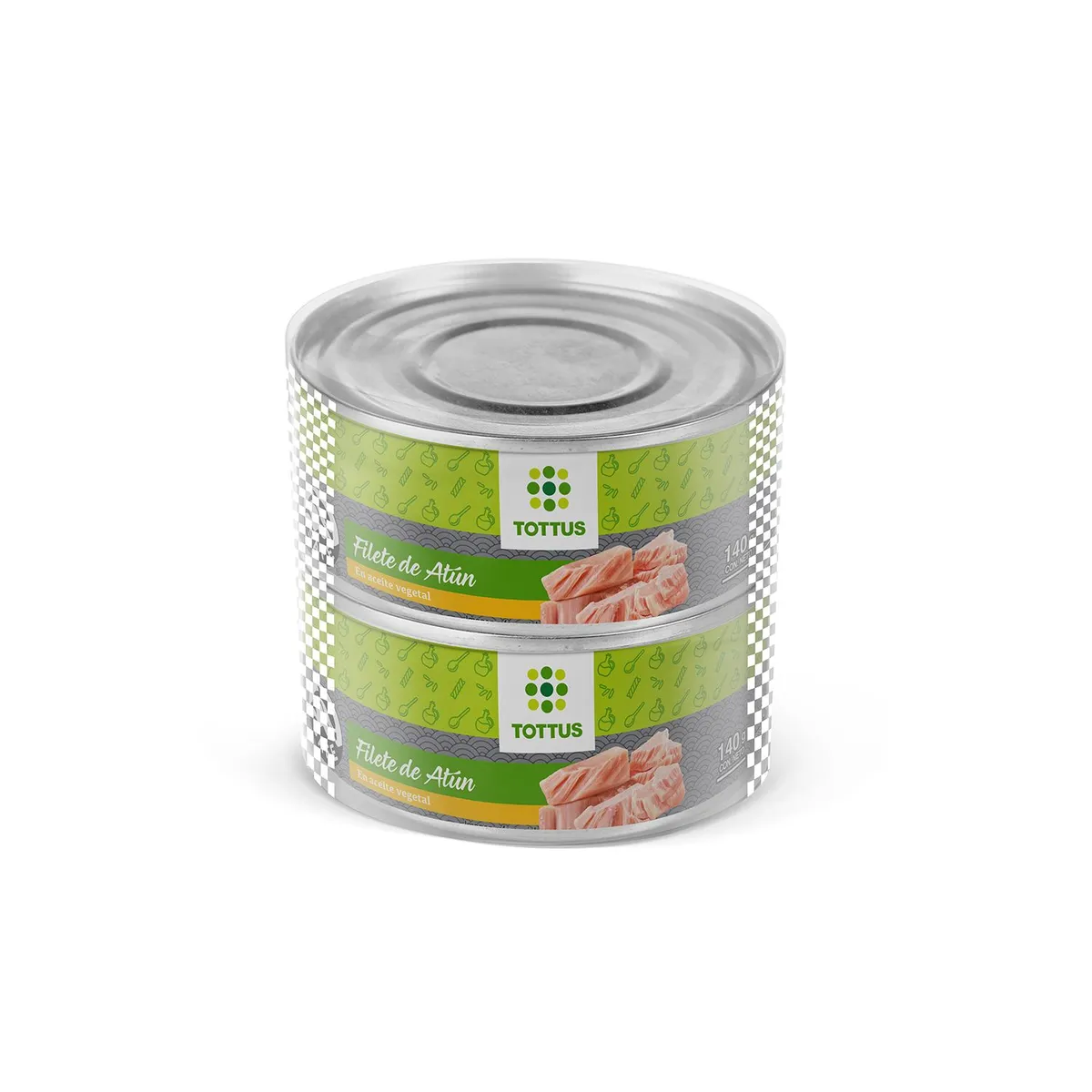 TOTTUS - Filete De Atún En Aceite Tottus Pack 2 x 140 g